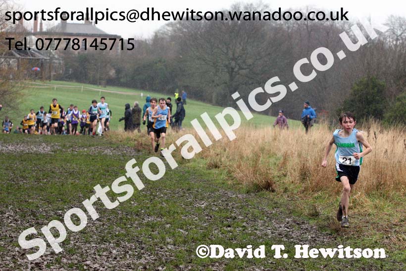 Minor boys Northern Inter Counties Schools Cross Country, Stockton. Photo: David T. Hewitson/Sports for All Pics